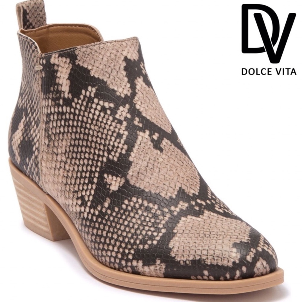 Dolce Vita Westa Booties Snake Print Stella size 7.5 brand new